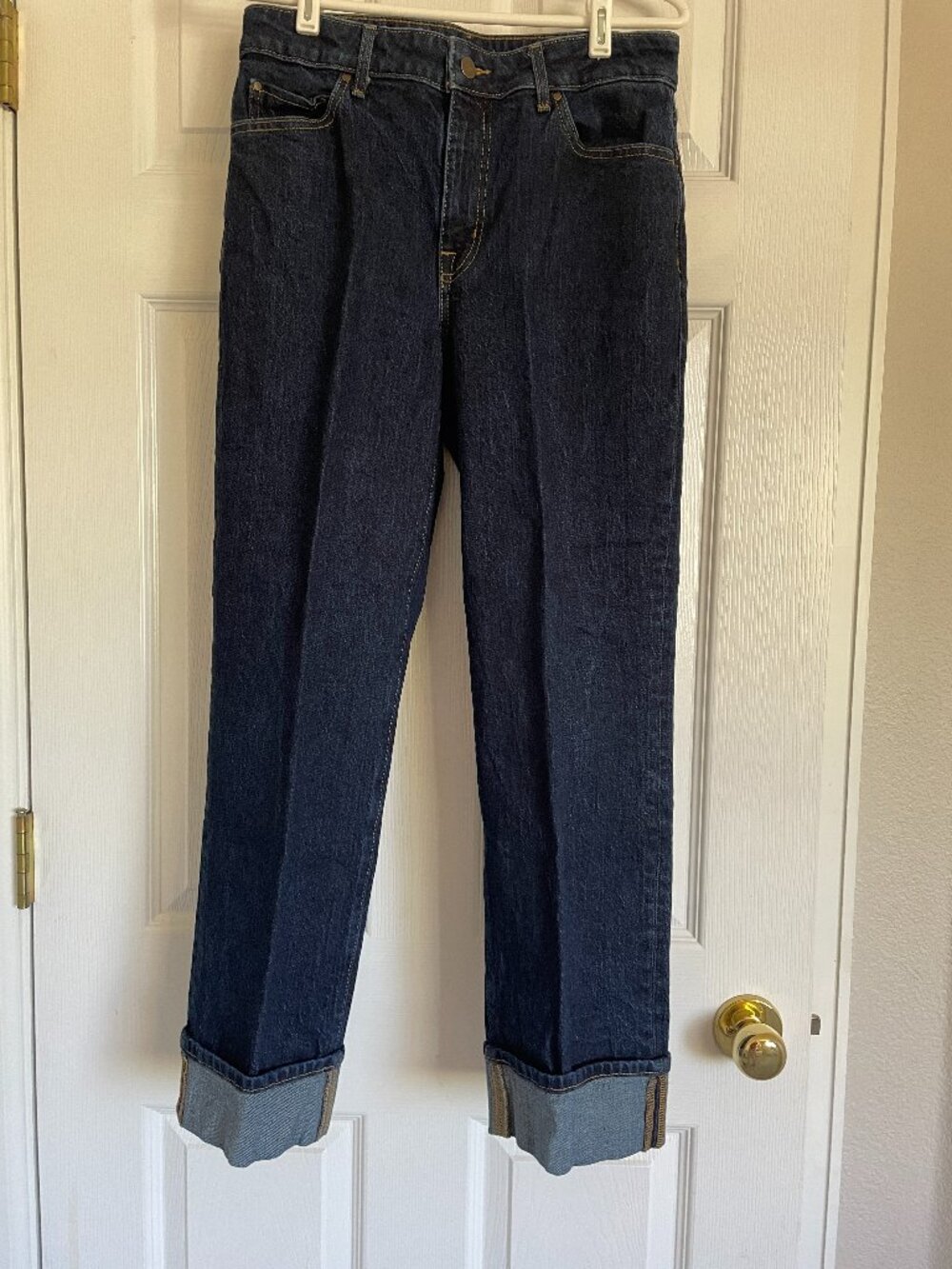 Treasure and Bond Wide Leg Cuffed Jeans